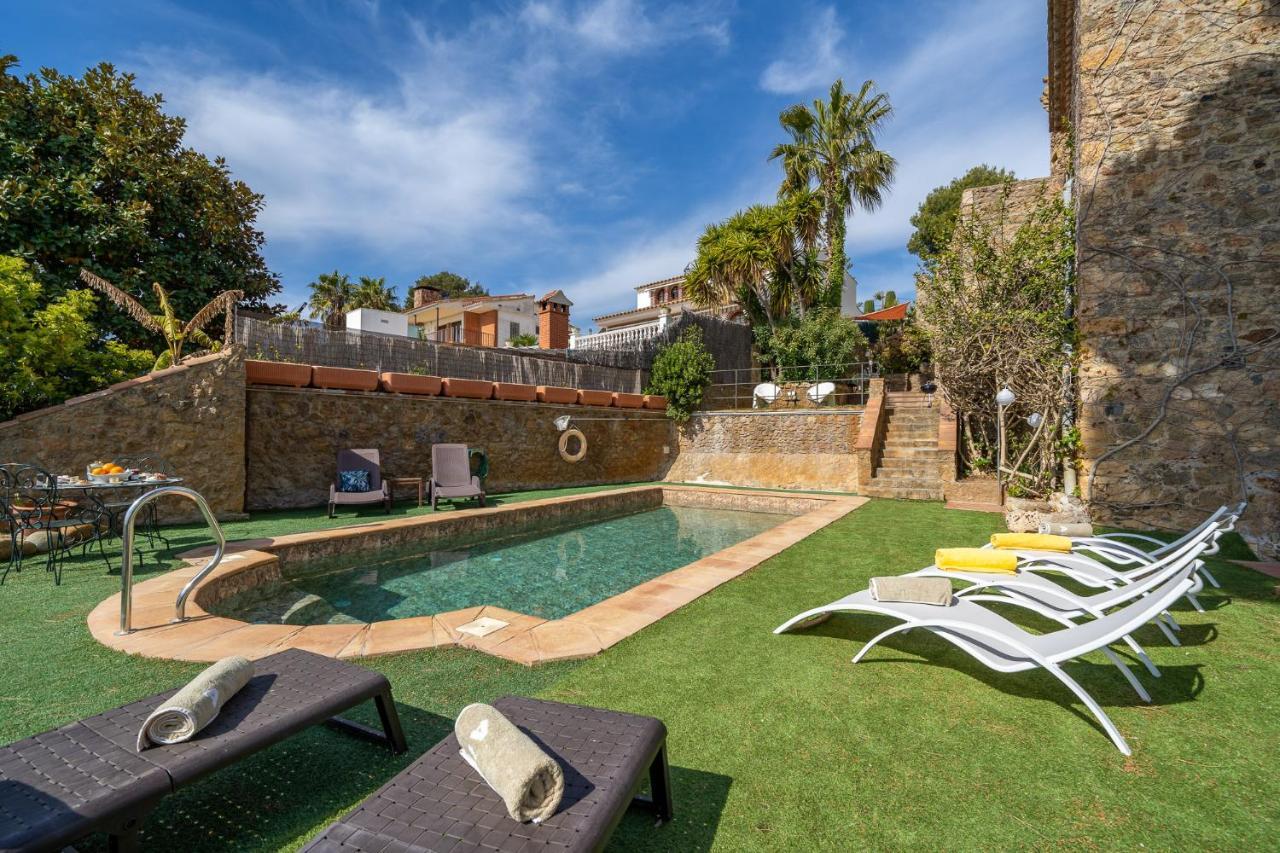 Castillo Can Xirau, Propiedad Exclusiva Con Piscina & Aircon Santa Susanna Exterior foto